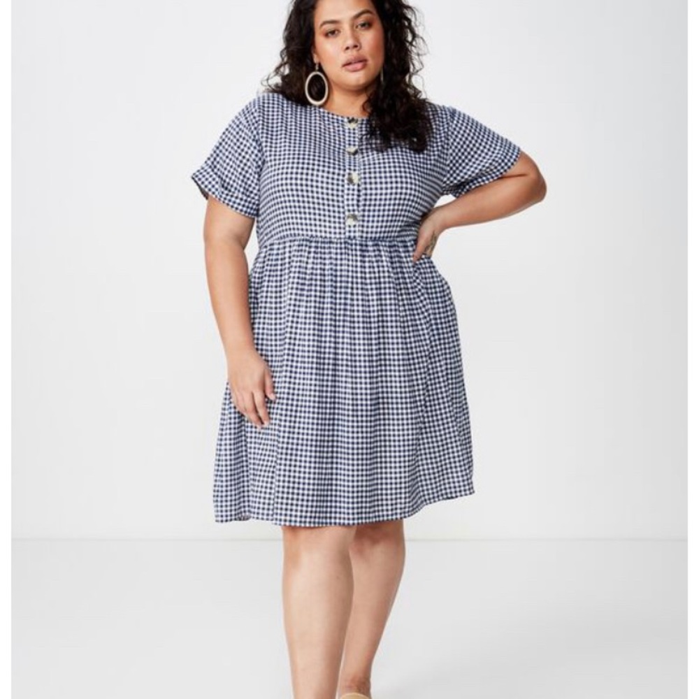 Gingham Babydoll Dress